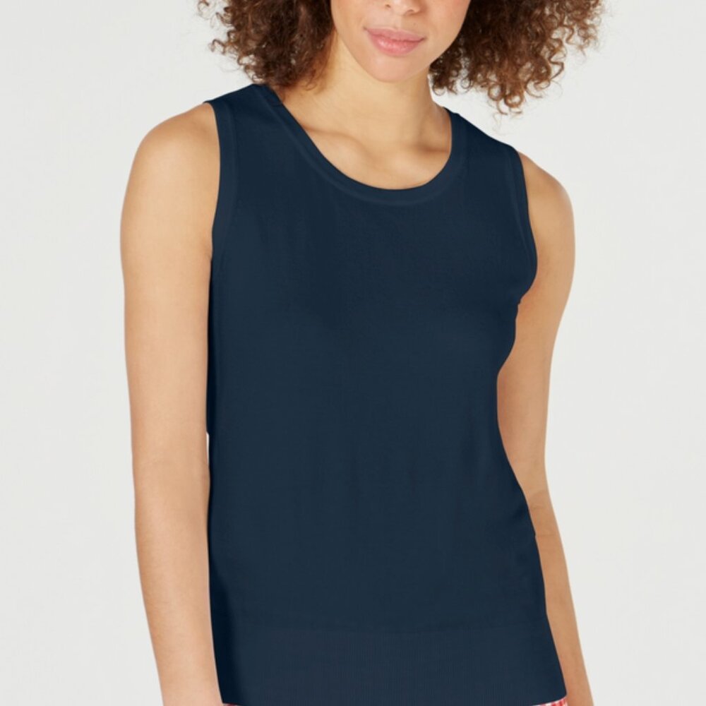 NWT Charter Club Sweater Sleeveless, Navy, Medium